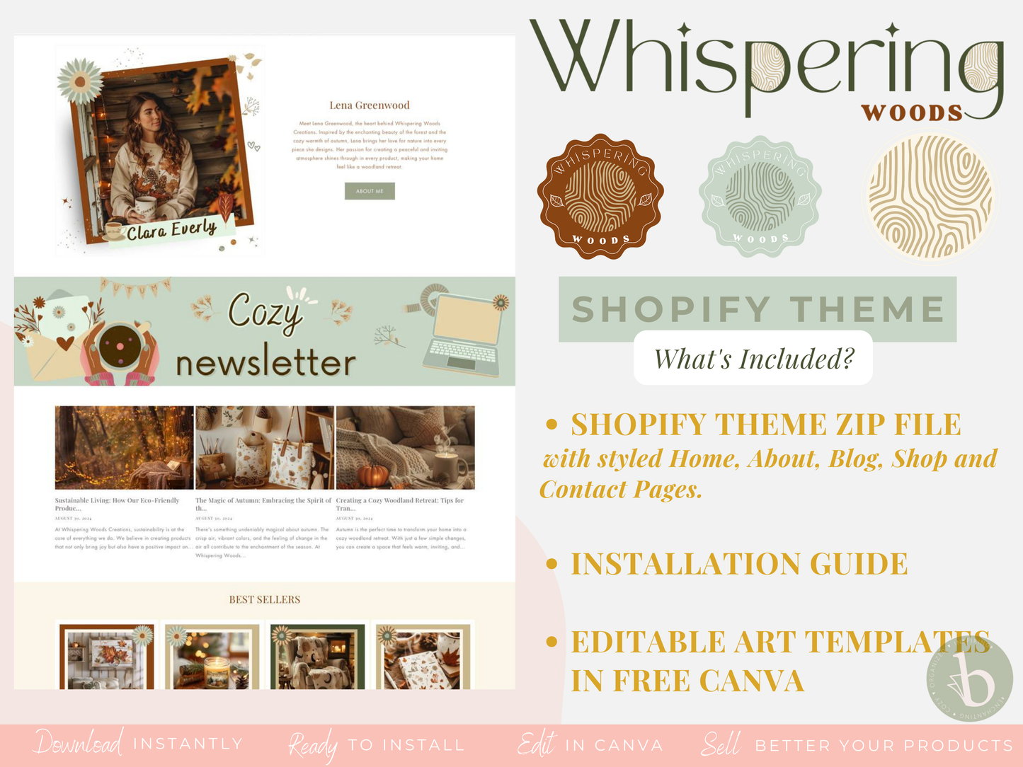 SHOPIFY THEME - Whispering Woods Creations
