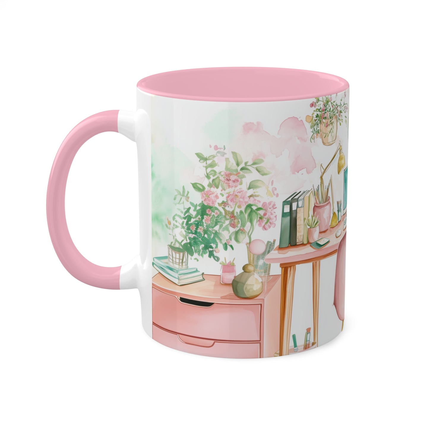 Pink Worksplace Mug - Cozy . Creative . Bold . Organized