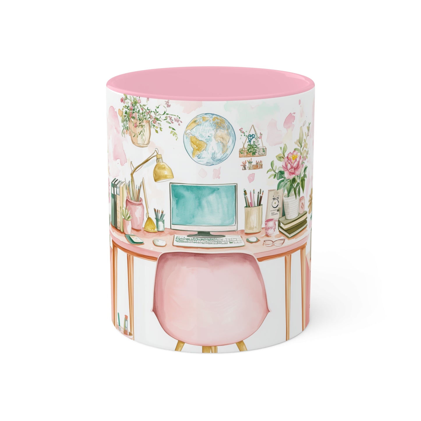 Pink Worksplace Mug - Cozy . Creative . Bold . Organized