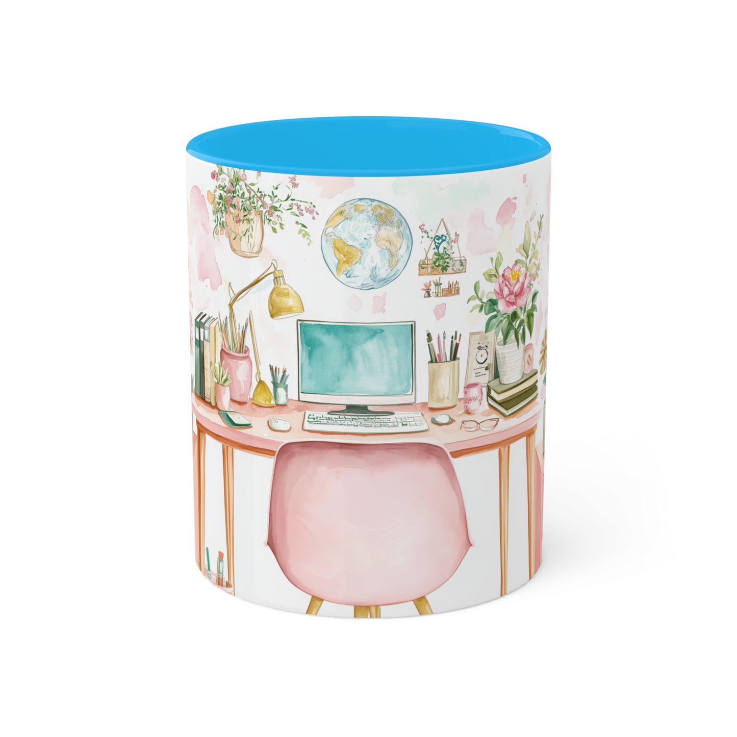 Pink Worksplace Mug - Cozy . Creative . Bold . Organized