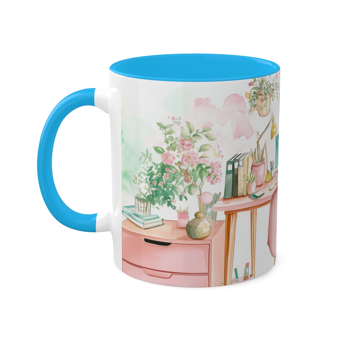 Pink Worksplace Mug - Cozy . Creative . Bold . Organized