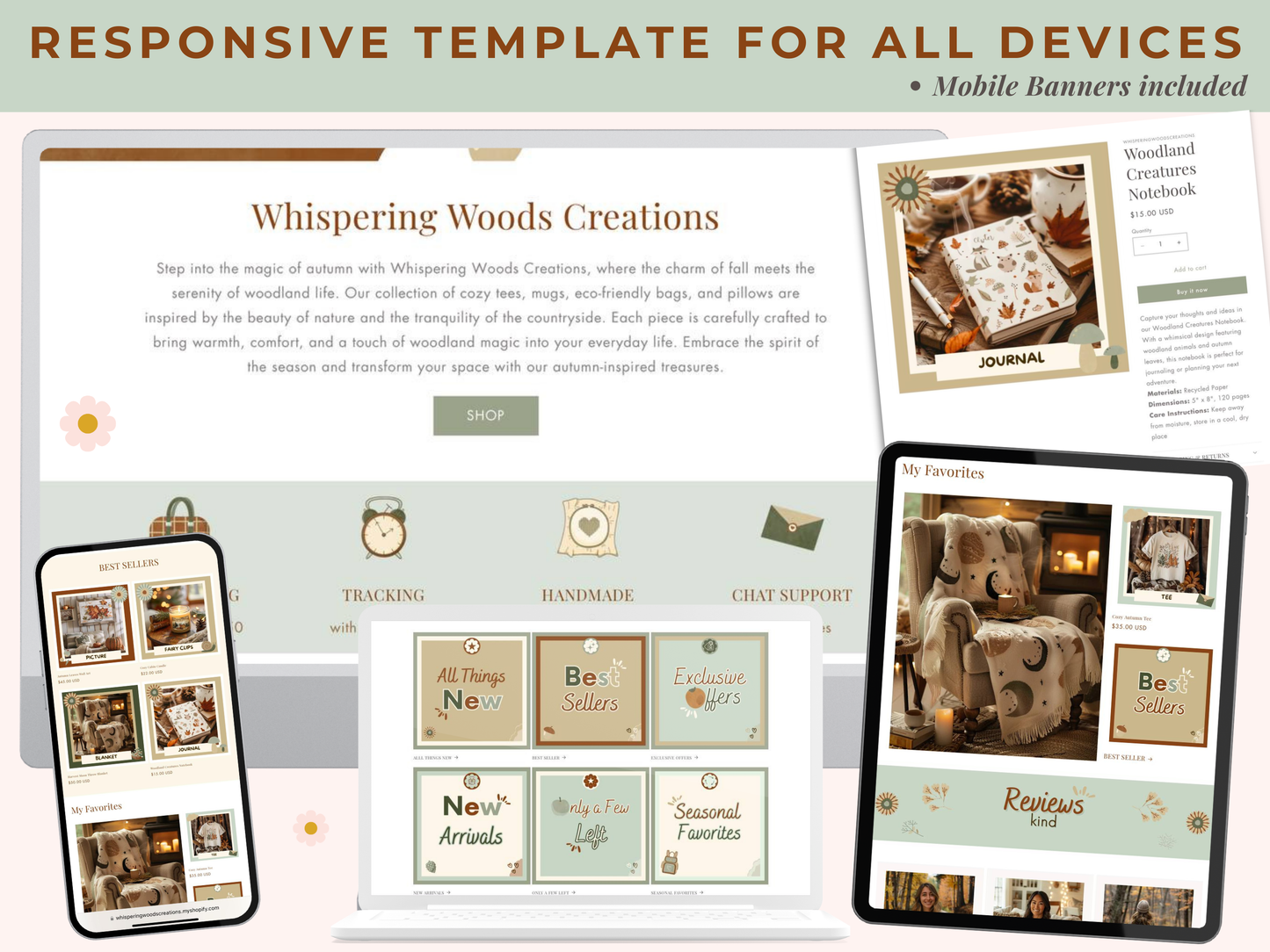 SHOPIFY THEME - Whispering Woods Creations