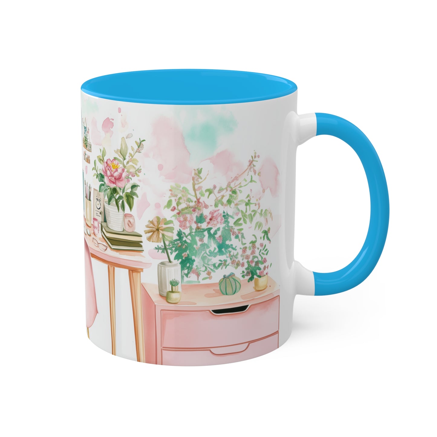 Pink Worksplace Mug - Cozy . Creative . Bold . Organized
