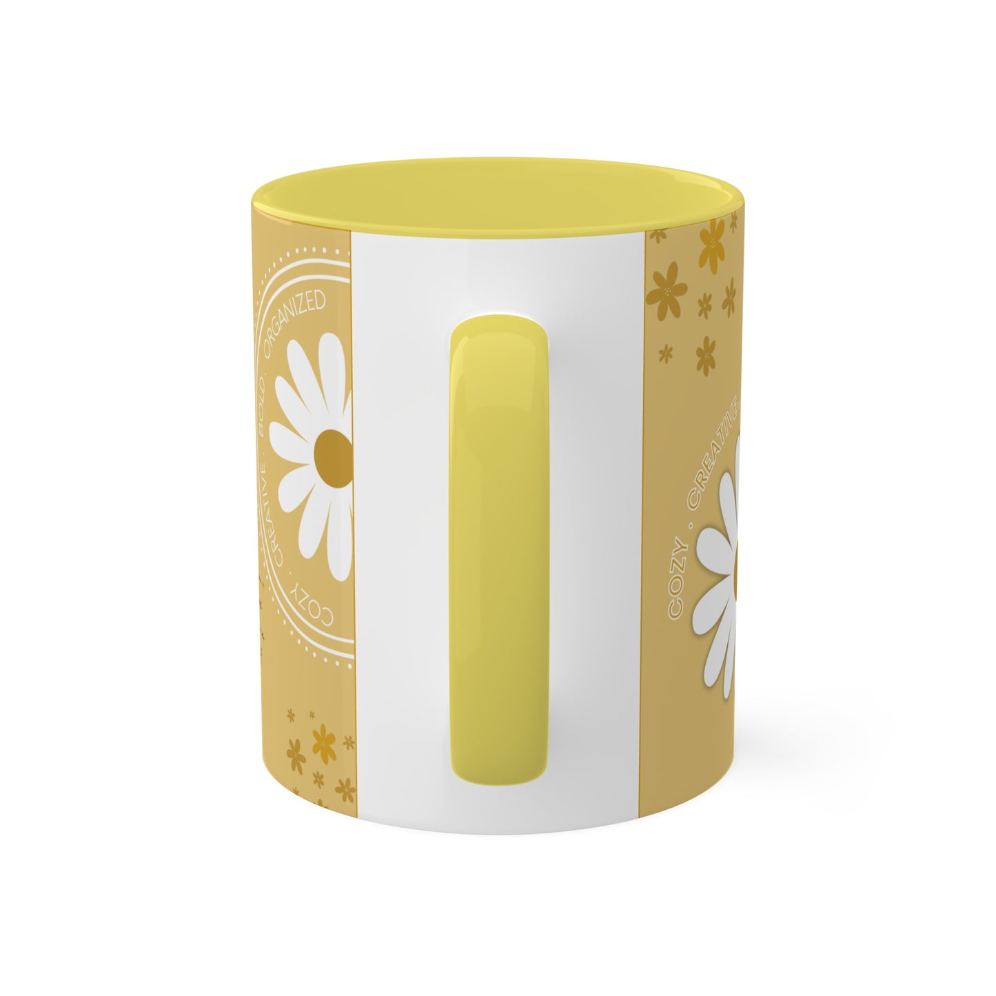 YELLOW Mug - Cozy . Creative . Bold . Organized
