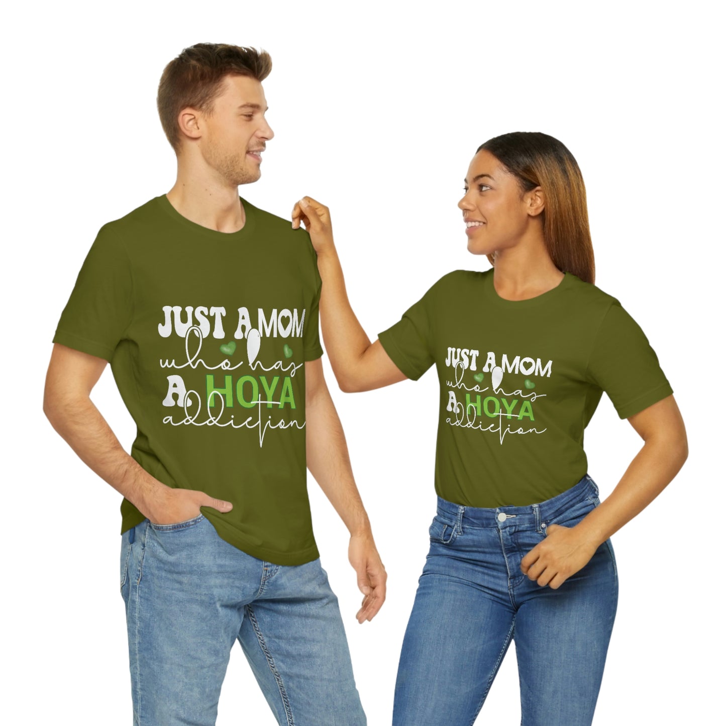 HOYAHOLIC JUST A MOM WHO HAS A HOYA ADDICTION SHORT SLEEVE TEE