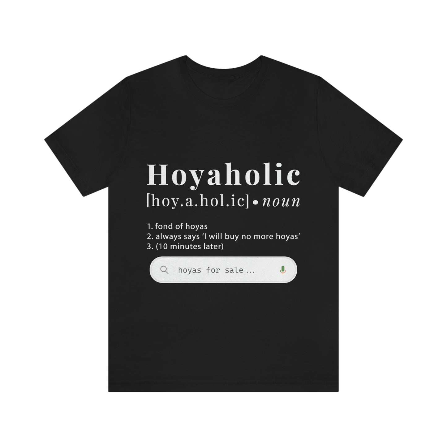 HOYAHOLIC DICTIONARY DEFINITION SHORT SLEEVE TEE