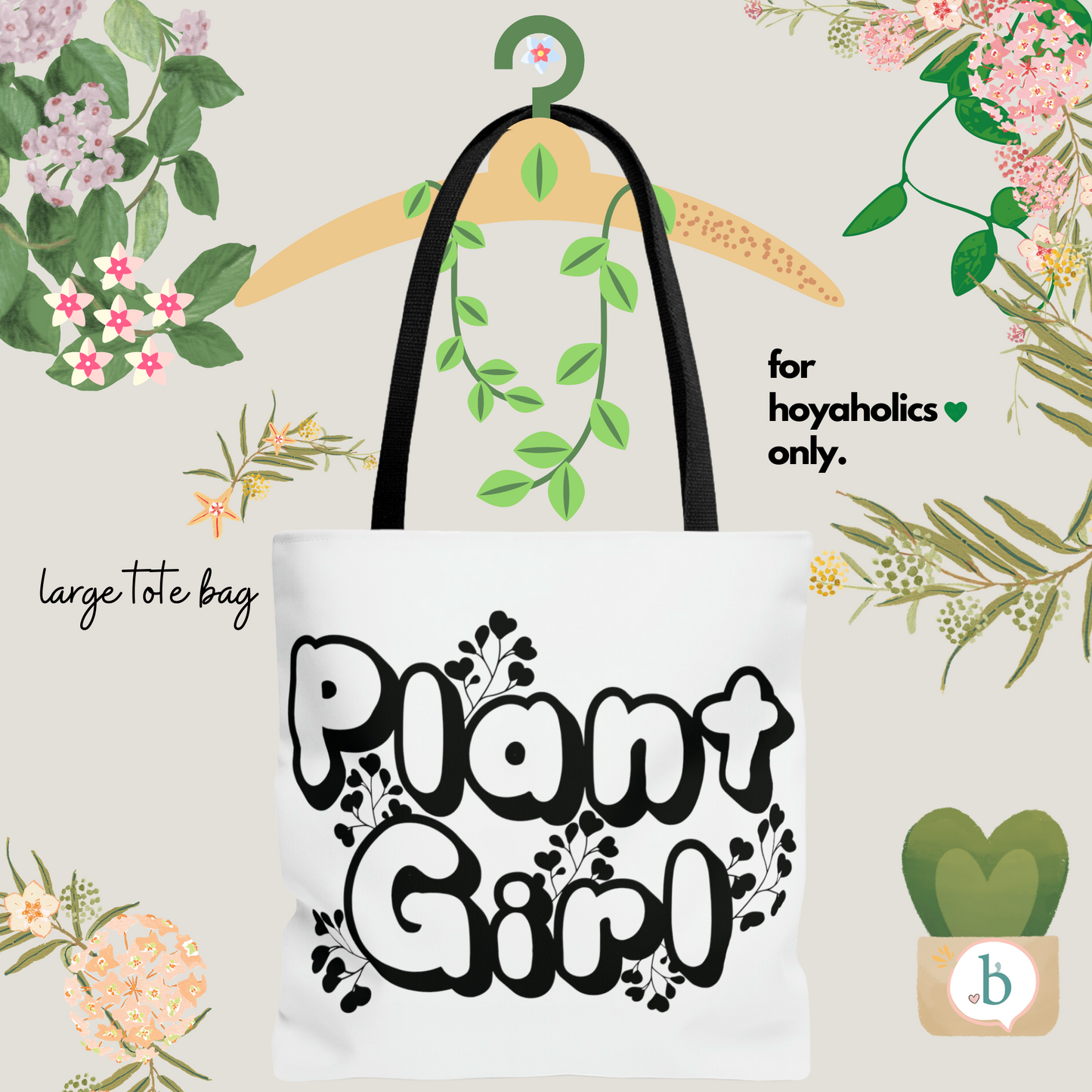 HOYAHOLIC PLANT GIRL TOTE BAG