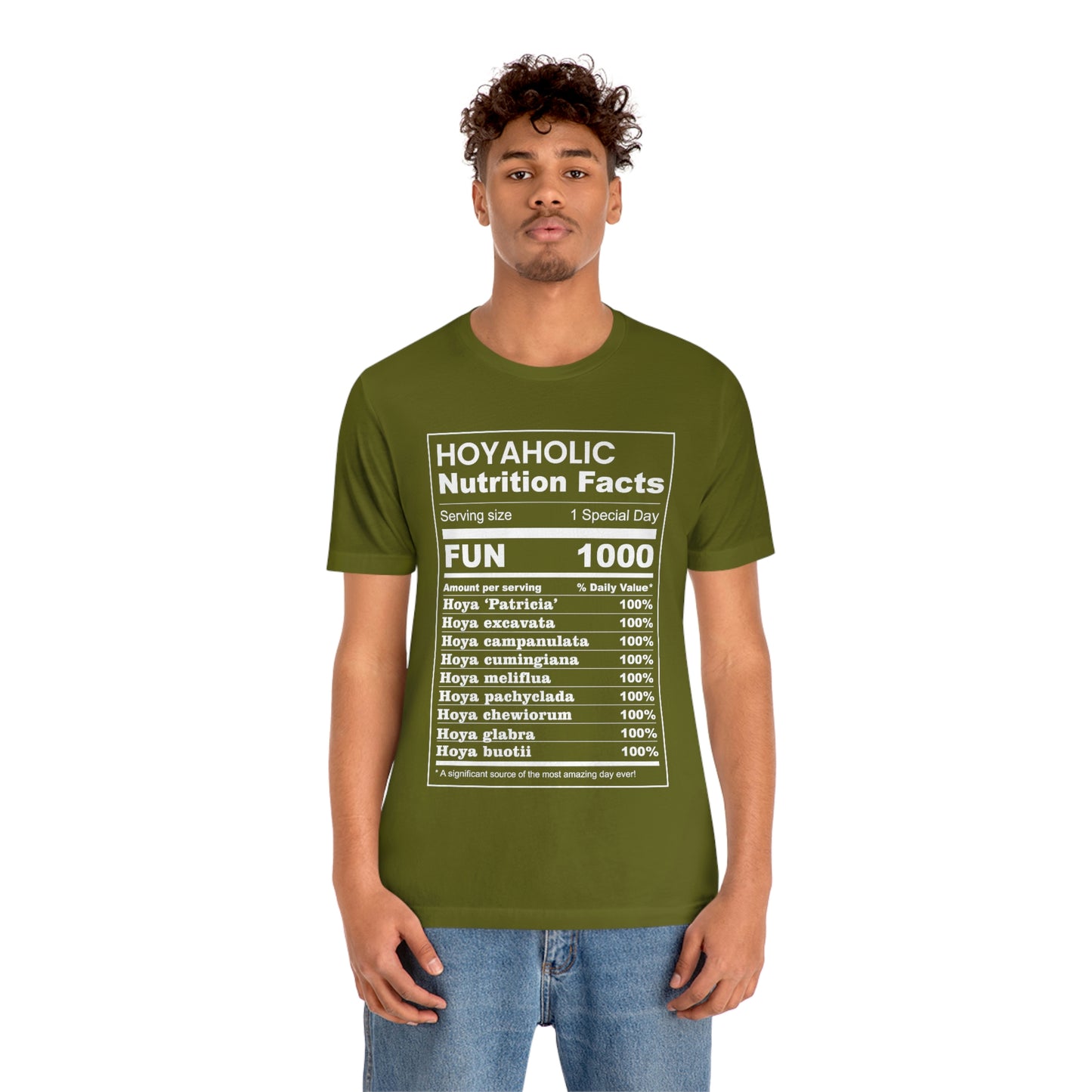 HOYAHOLIC NUTRITION FACTS SHORT SLEEVE TEE