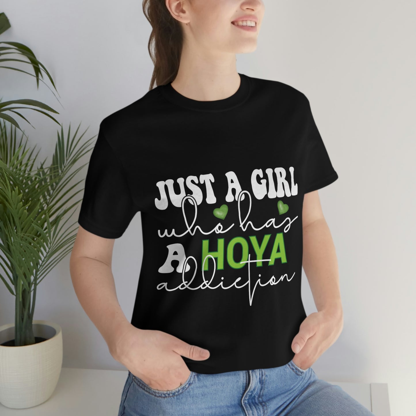 HOYAHOLIC JUST A GIRL WHO HAS A HOYA ADDICTION SHORT SLEEVE TEE