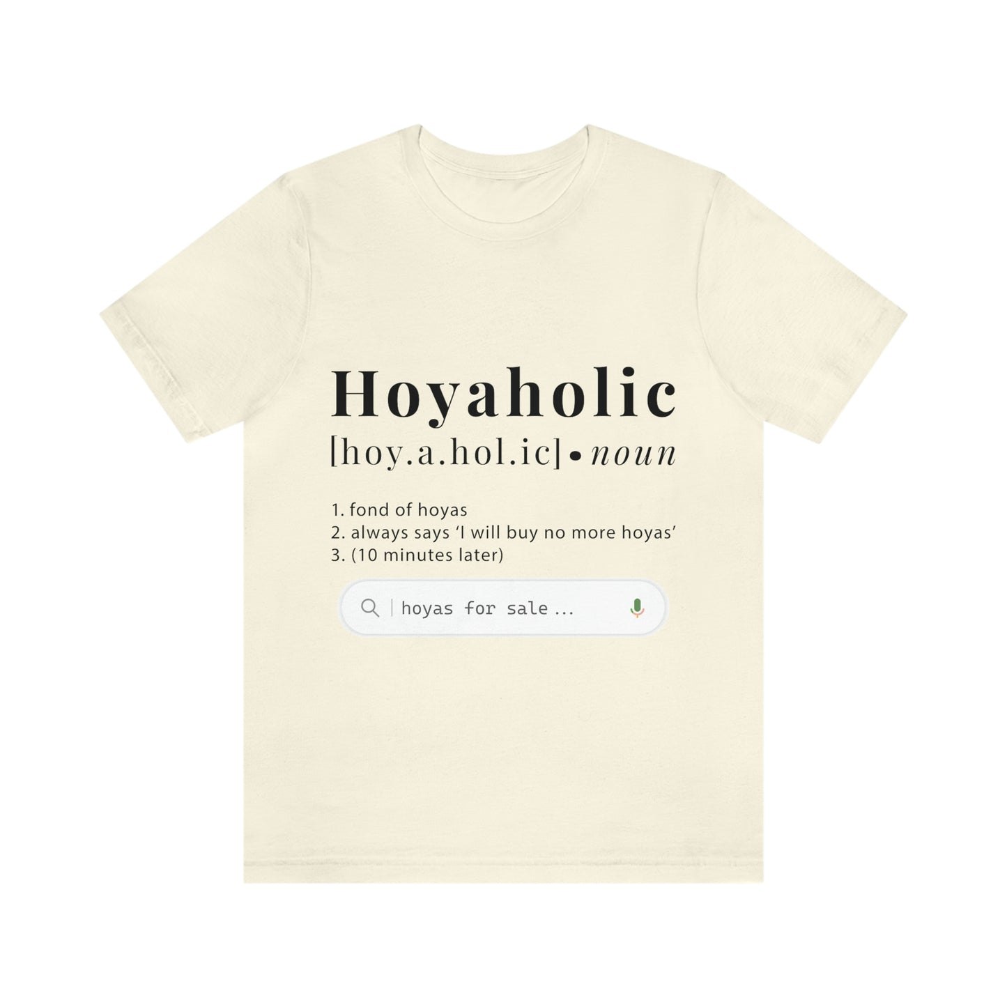HOYAHOLIC DICTIONARY DEFINITION SHORT SLEEVE TEE