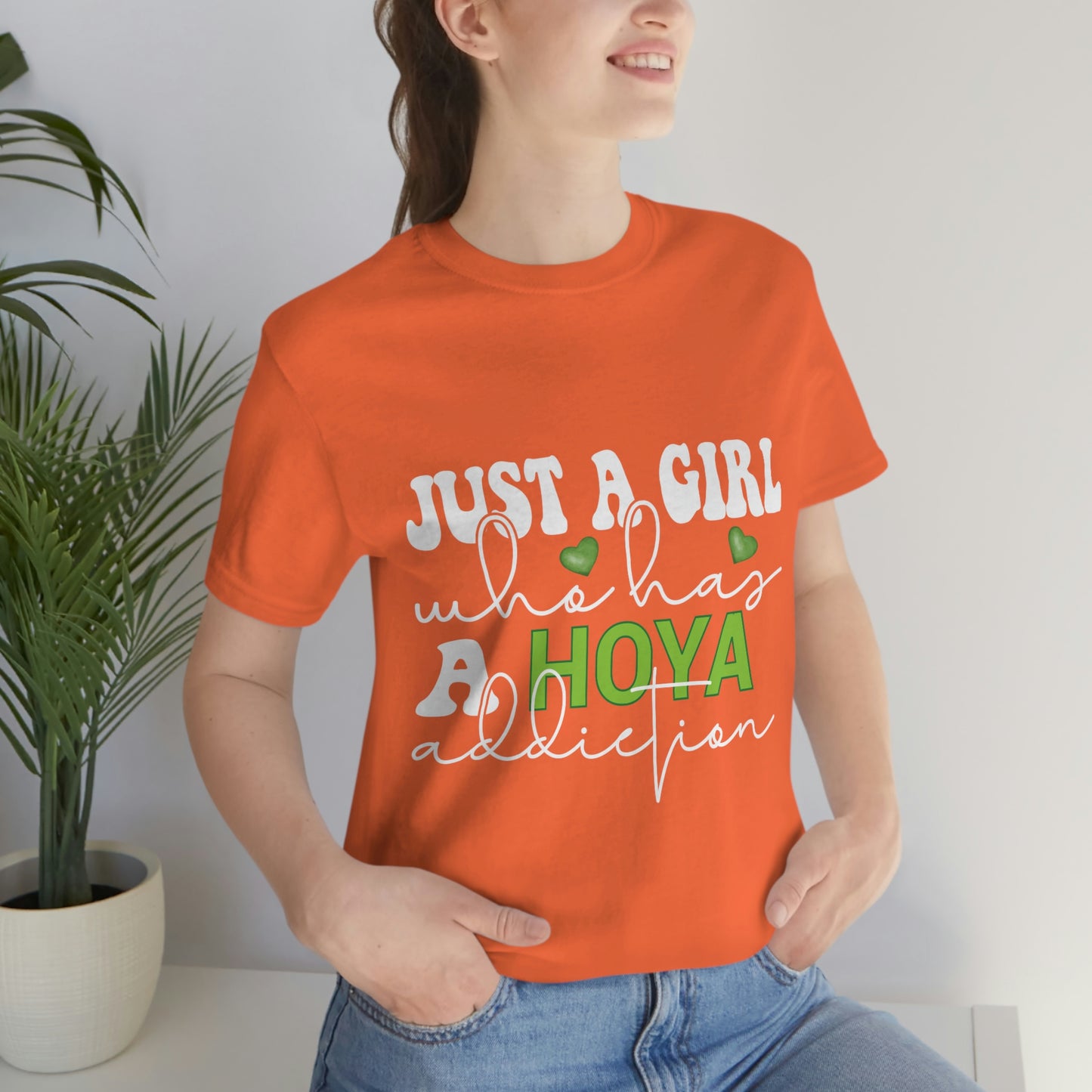 HOYAHOLIC JUST A GIRL WHO HAS A HOYA ADDICTION SHORT SLEEVE TEE