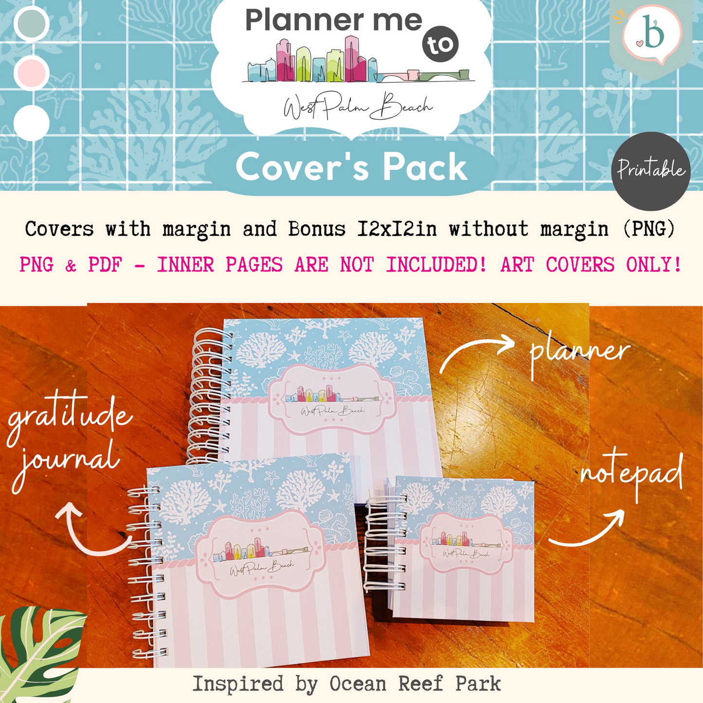 Planner me to - Printable Planner, Journal & Notepad Cover