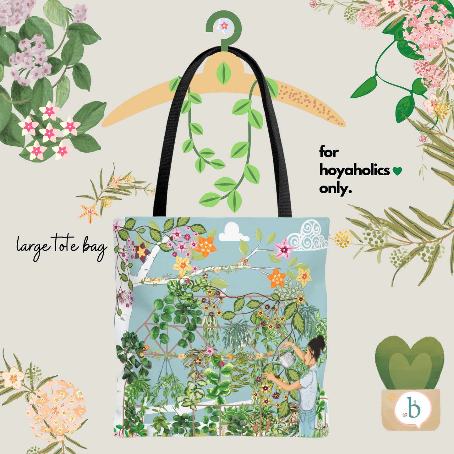 HOYAHOLIC HOYA HOUSE TOTE BAG