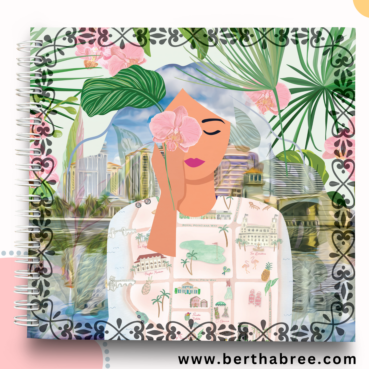 Palm Beach Girls - Printable Planner - Journal - Notepad Cover