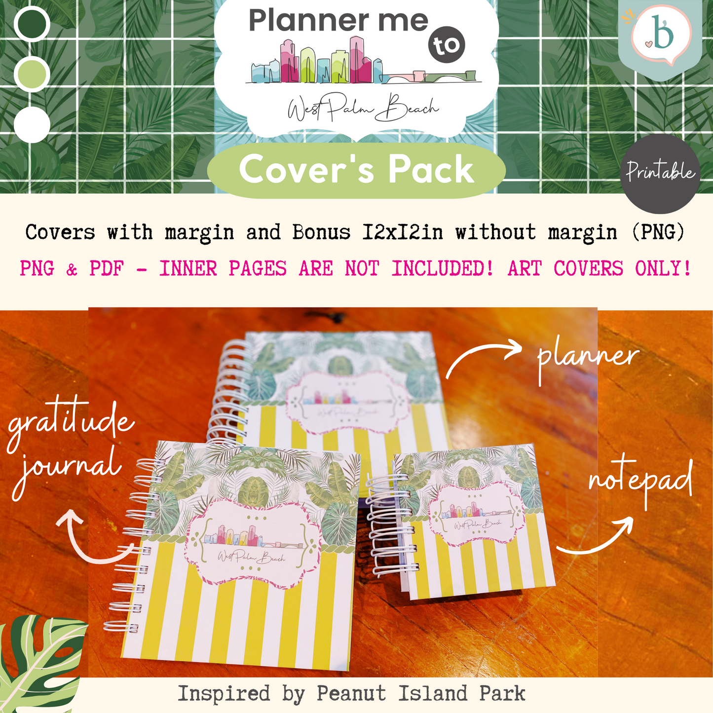 Planner me to - Printable Planner, Journal & Notepad Cover