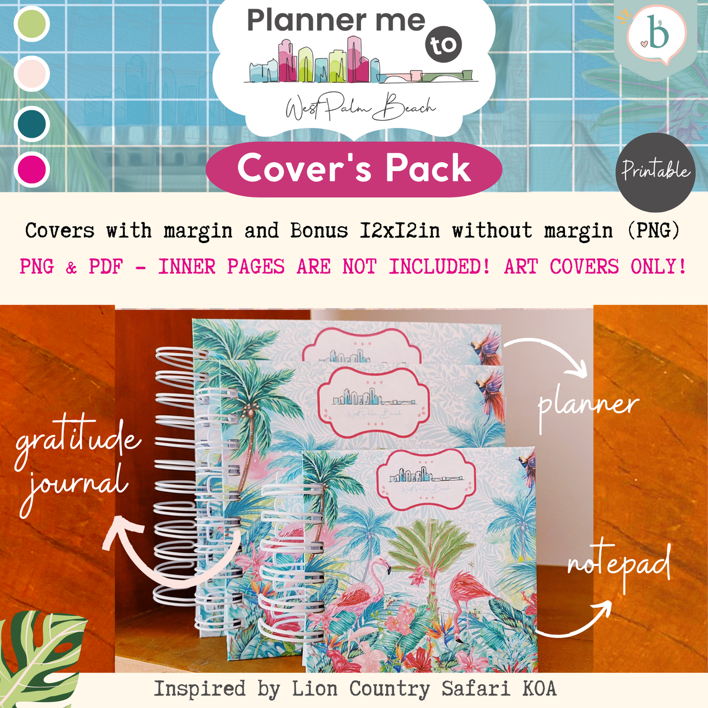 Planner me to - Printable Planner, Journal & Notepad Cover