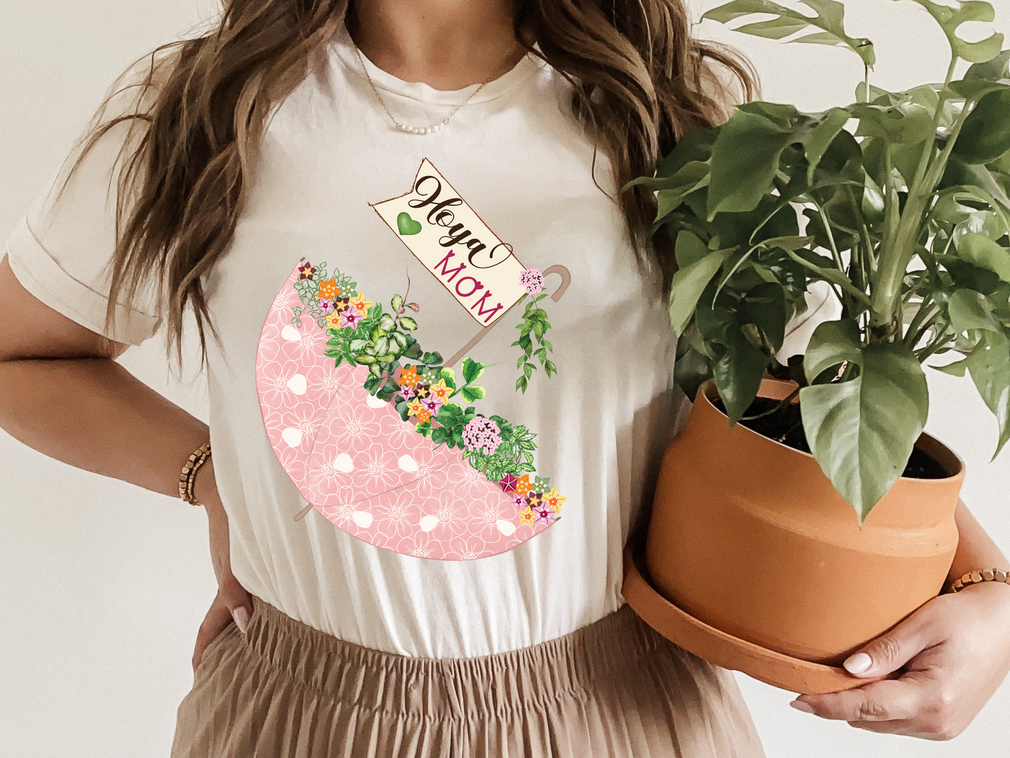 HOYAHOLIC PINK UMBRELLA SHORT SLEEVE TEE