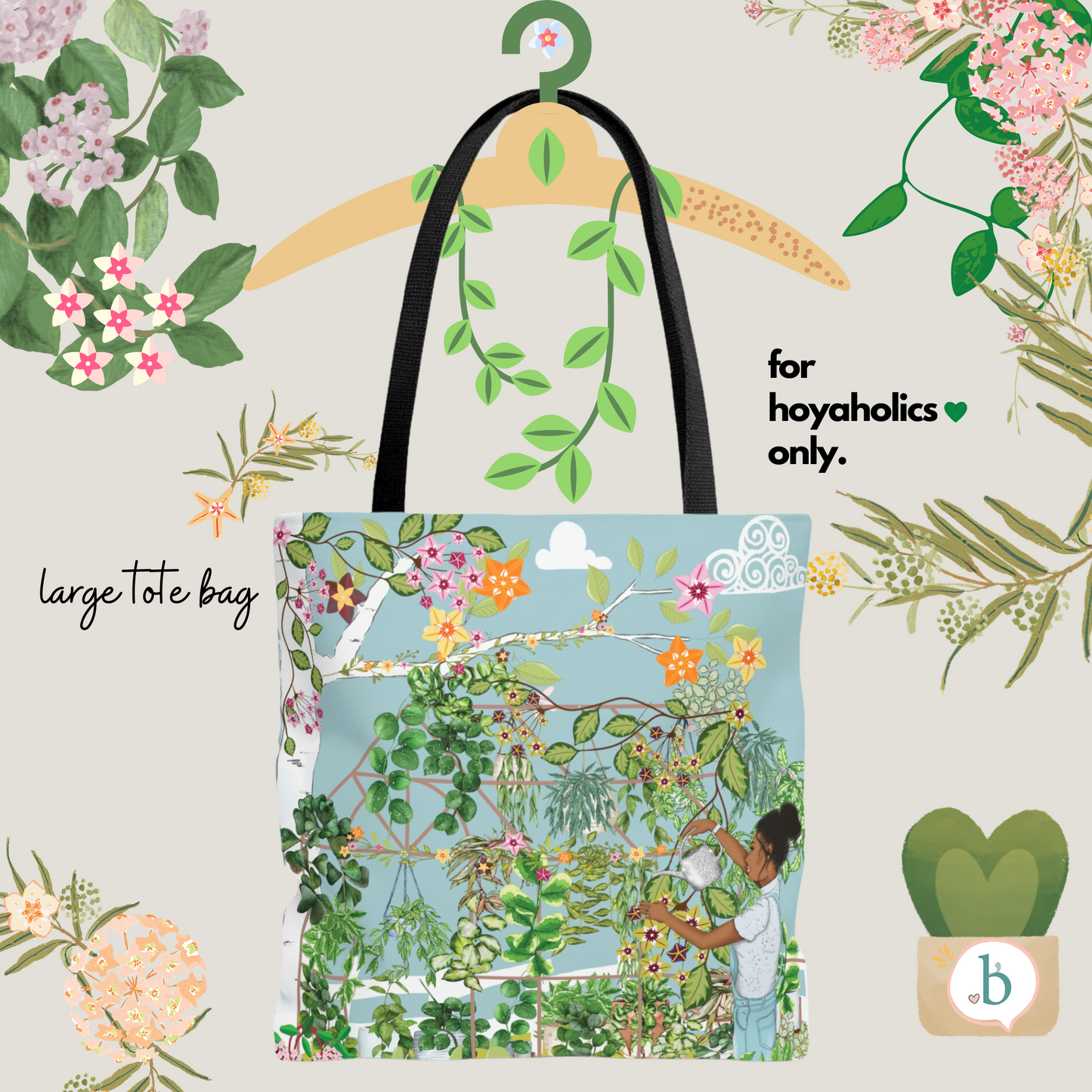HOYAHOLIC HOYA HOUSE TOTE BAG