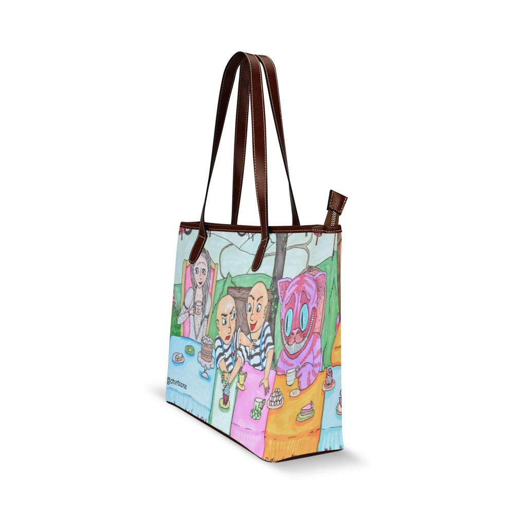ALICE - WHITE QUEEN & T&t & CHESHIRE CAT THE BOOK TOTE