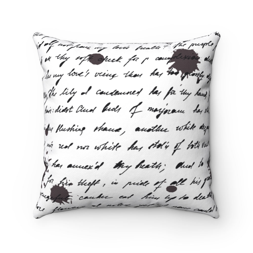 YARG WHITE HANDWRITTING CUSHION
