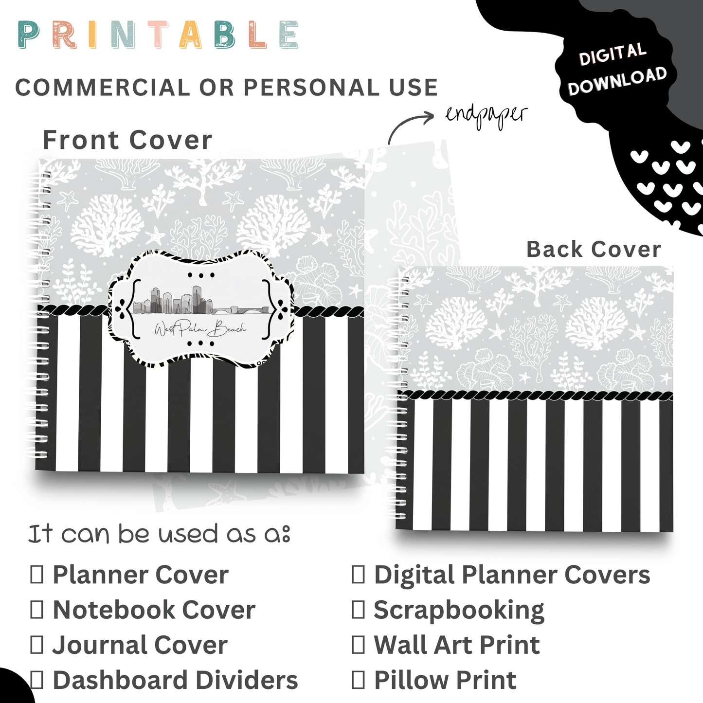 Planner me to - Printable Planner, Journal & Notepad Cover