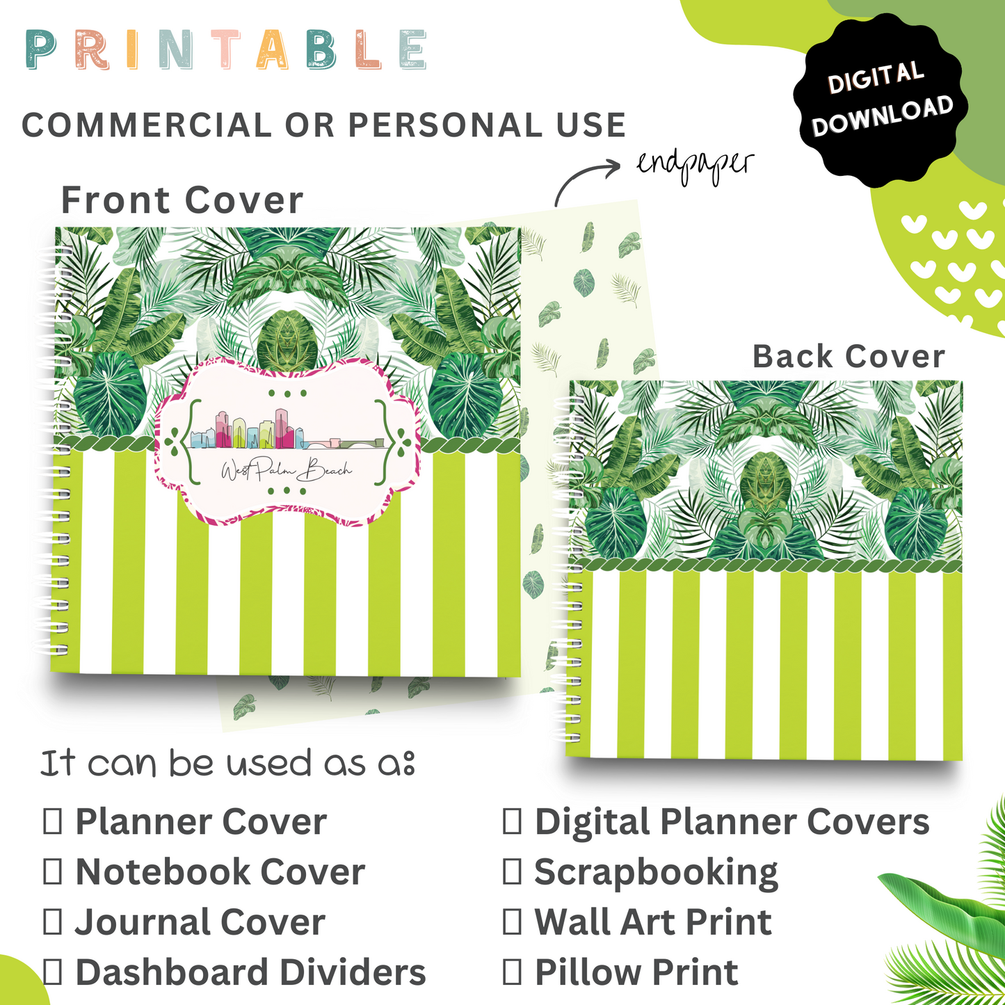 Planner me to - Printable Planner, Journal & Notepad Cover