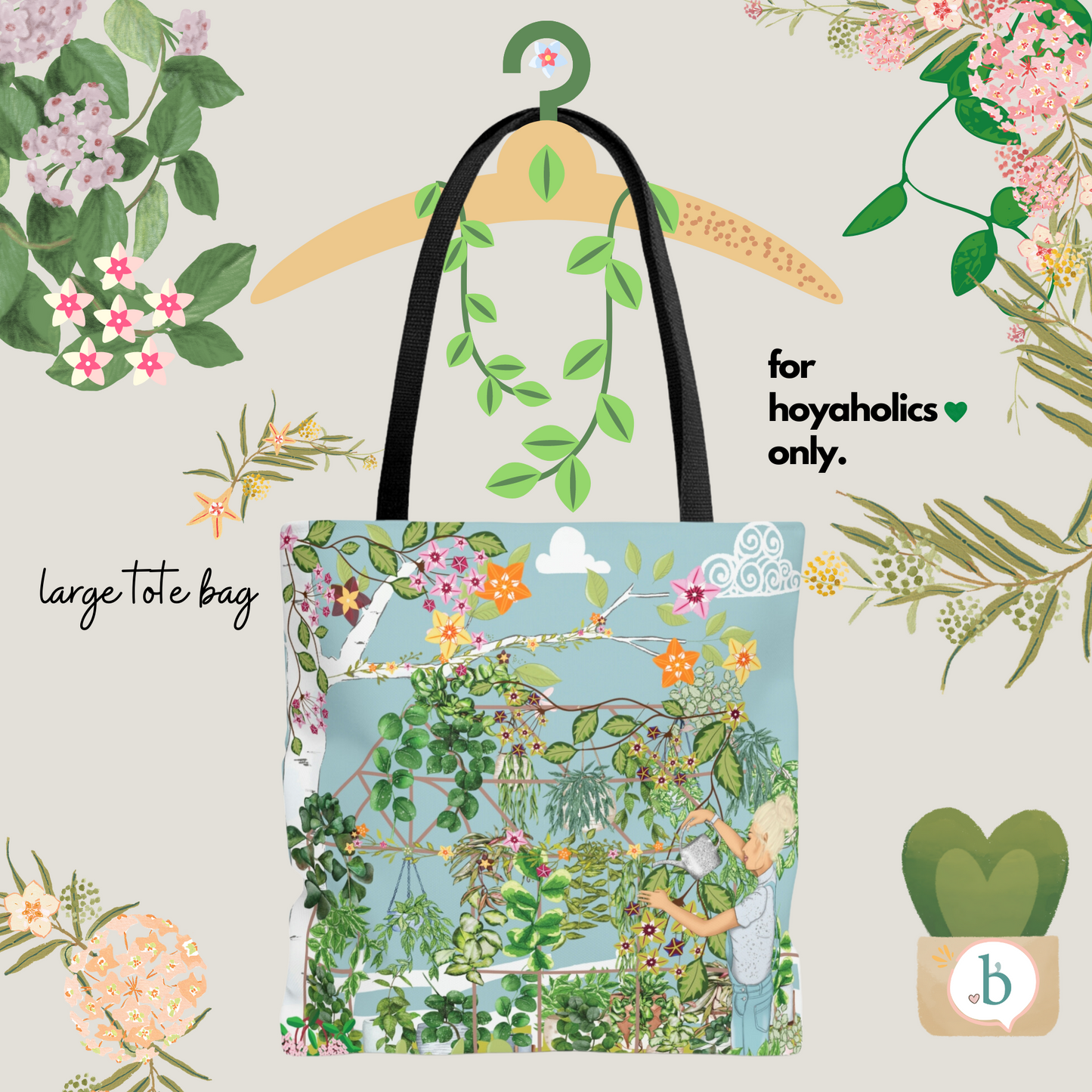HOYAHOLIC HOYA HOUSE TOTE BAG