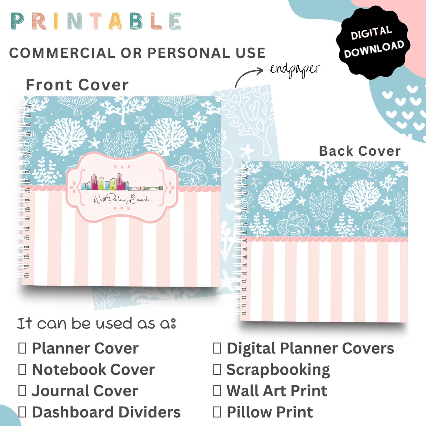 Planner me to - Printable Planner, Journal & Notepad Cover