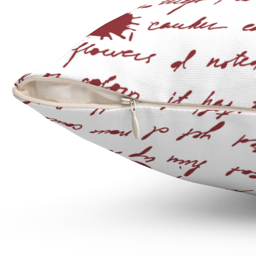 YARGI WHITE HANDWRITING CUSHION