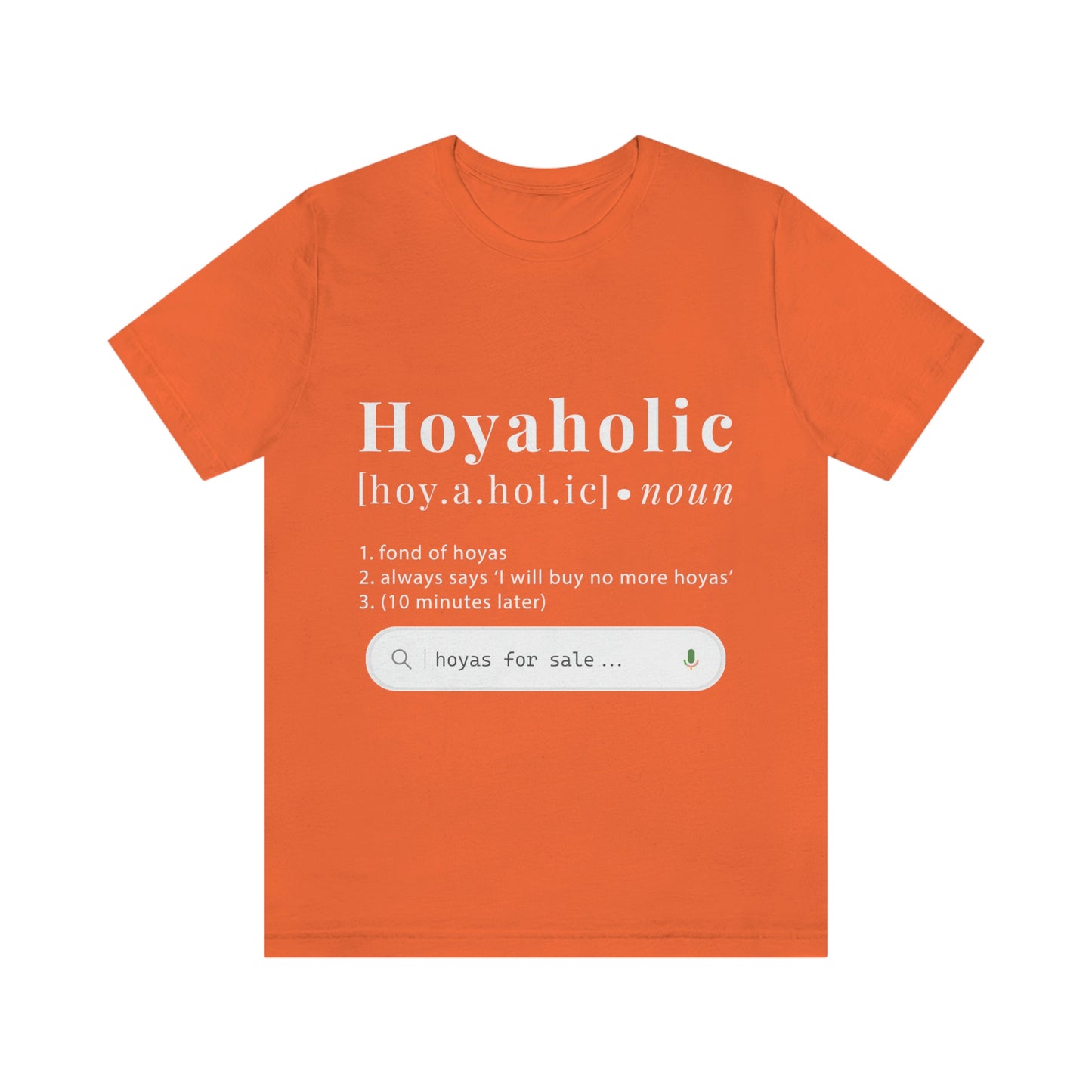 HOYAHOLIC DICTIONARY DEFINITION SHORT SLEEVE TEE