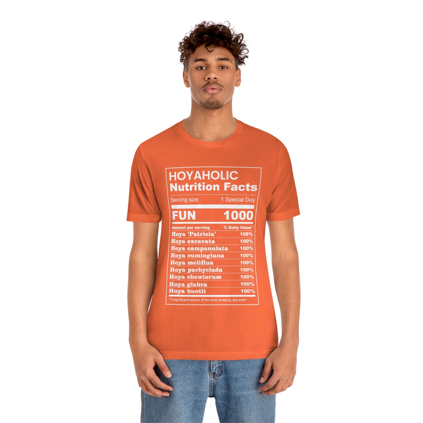 HOYAHOLIC NUTRITION FACTS SHORT SLEEVE TEE
