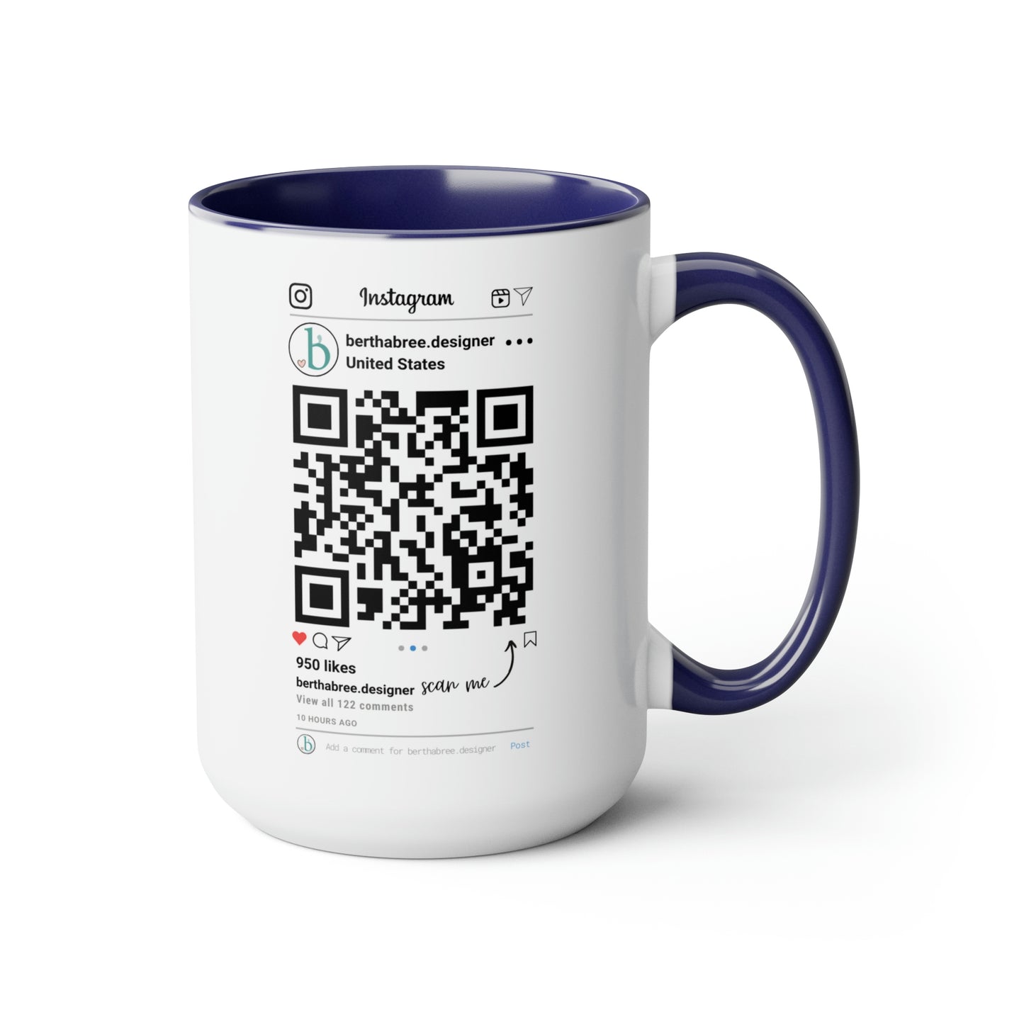 INSTAGRAM PERSONALIZED MUG 15oz
