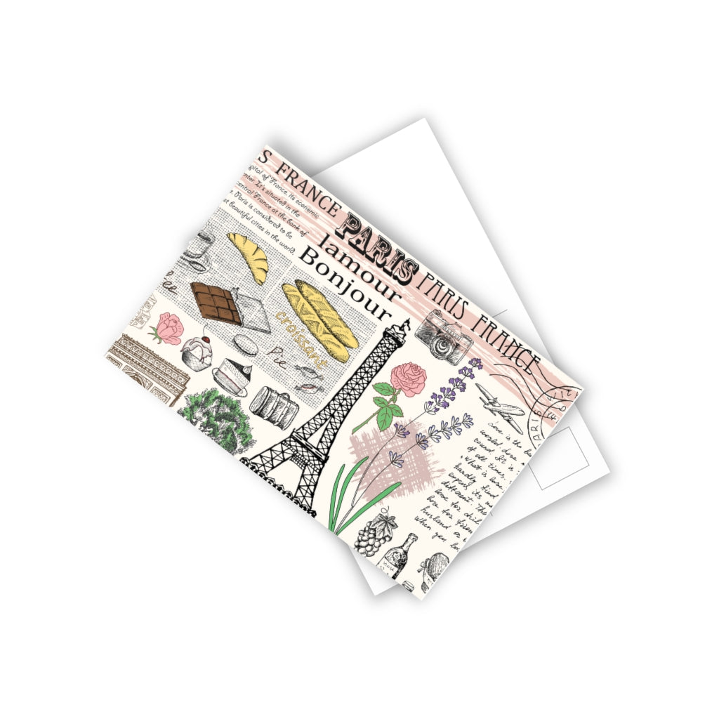 PARIS LAMOUR BONJOUR POSTCARDS (10pcs)