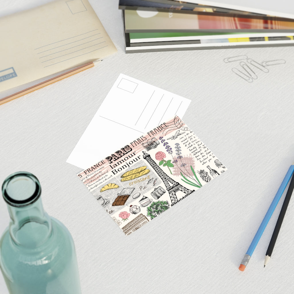 PARIS LAMOUR BONJOUR POSTCARDS (10pcs)