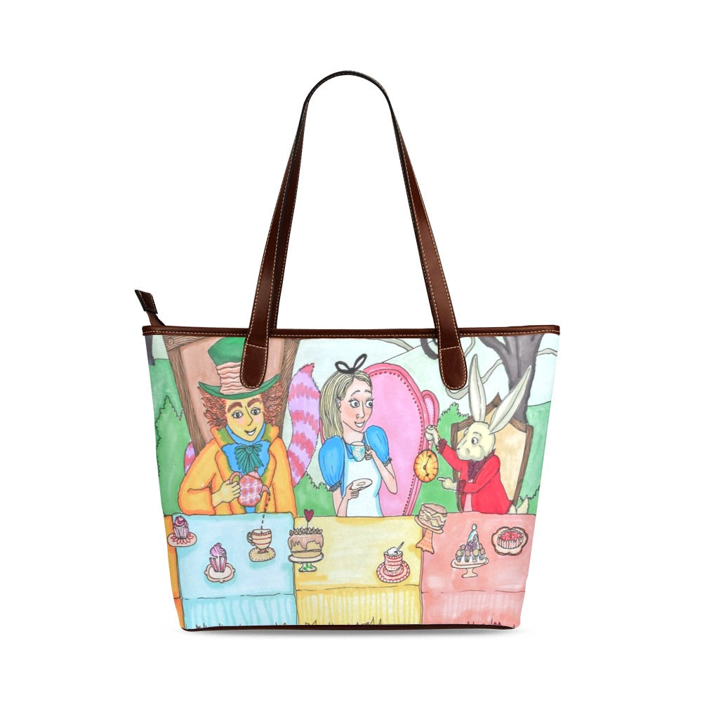 ALICE - WHITE QUEEN & T&t & CHESHIRE CAT THE BOOK TOTE