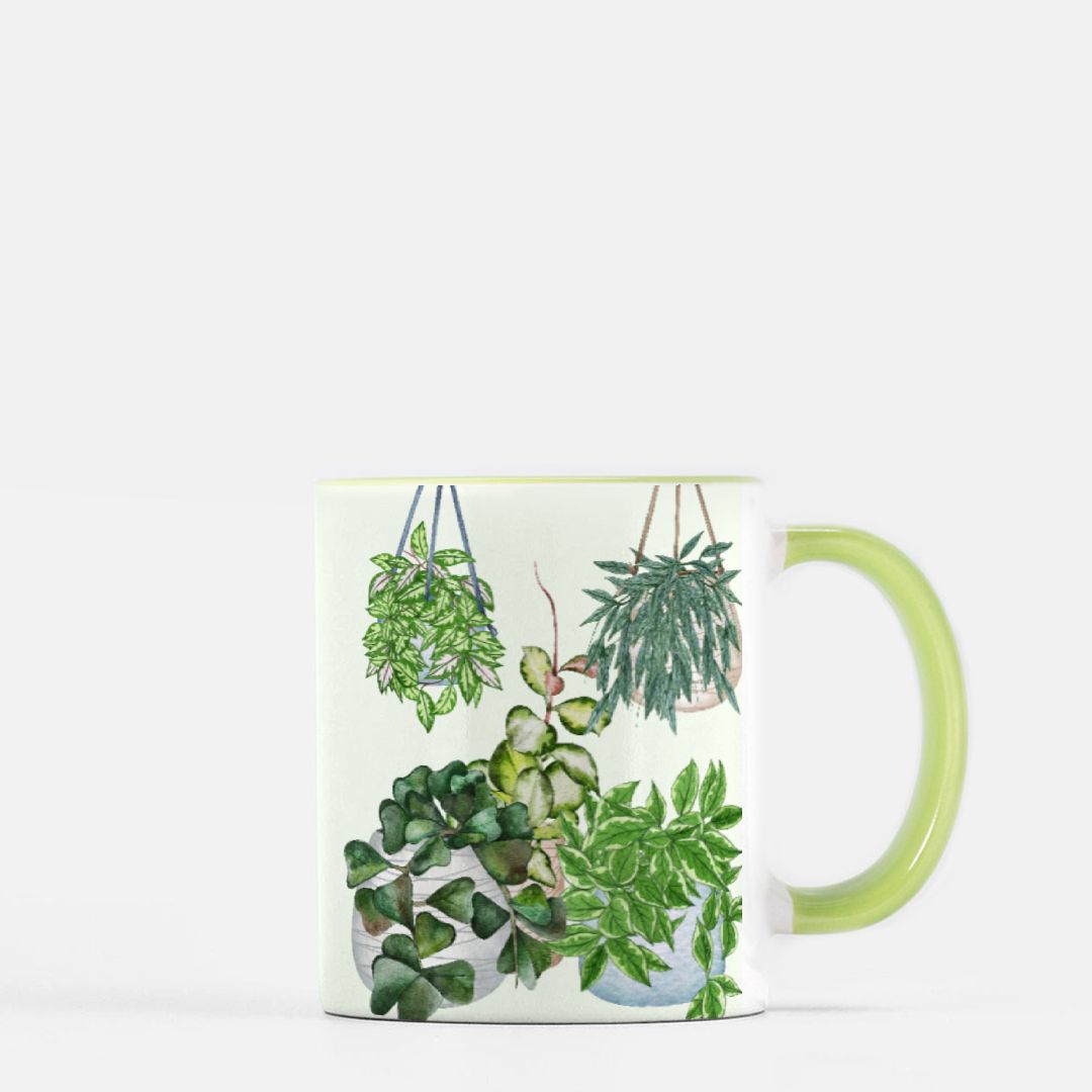 HOYAHOLIC Easily Distracted by Hoyas Mug 11 oz. (Green + White)