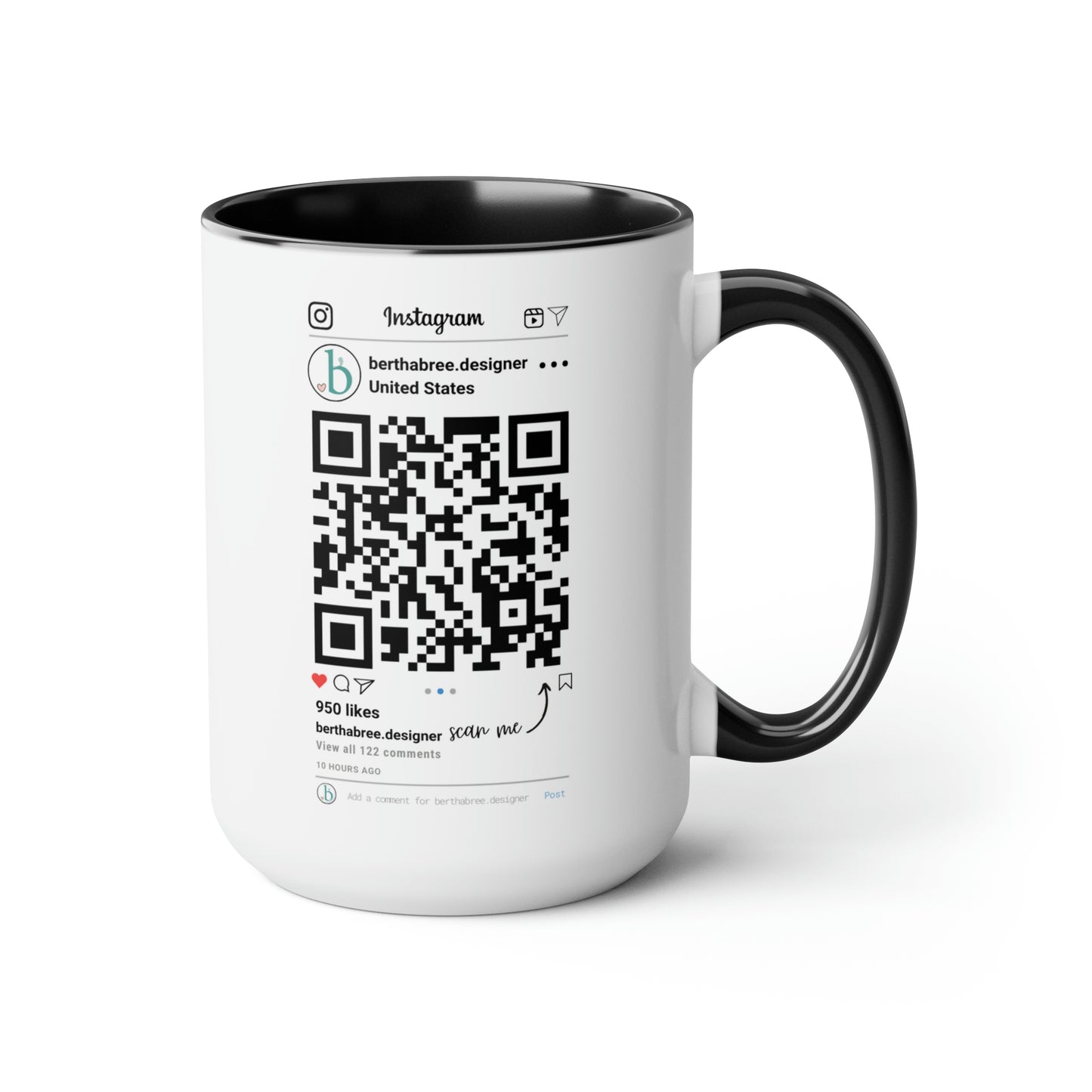 INSTAGRAM PERSONALIZED MUG 15oz
