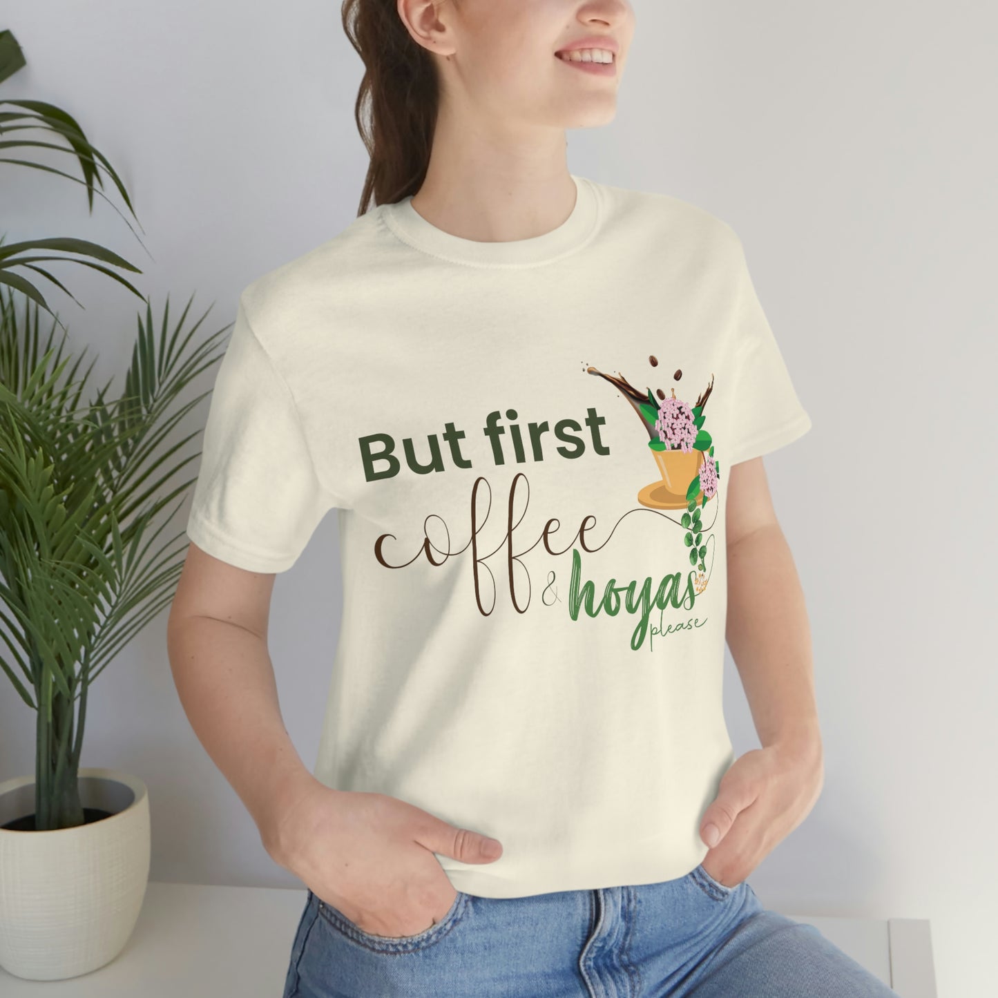 HOYAHOLIC BUT FIRST COFFEE & HOYAS PLEASE SHORT SLEEVE TEE