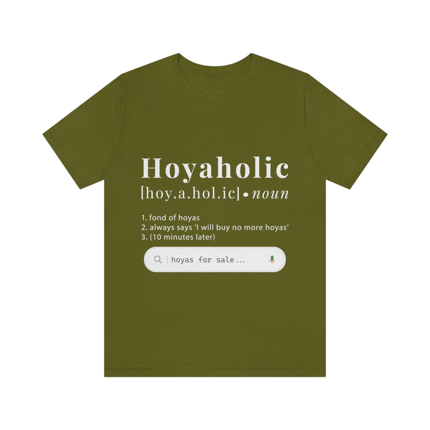 HOYAHOLIC DICTIONARY DEFINITION SHORT SLEEVE TEE