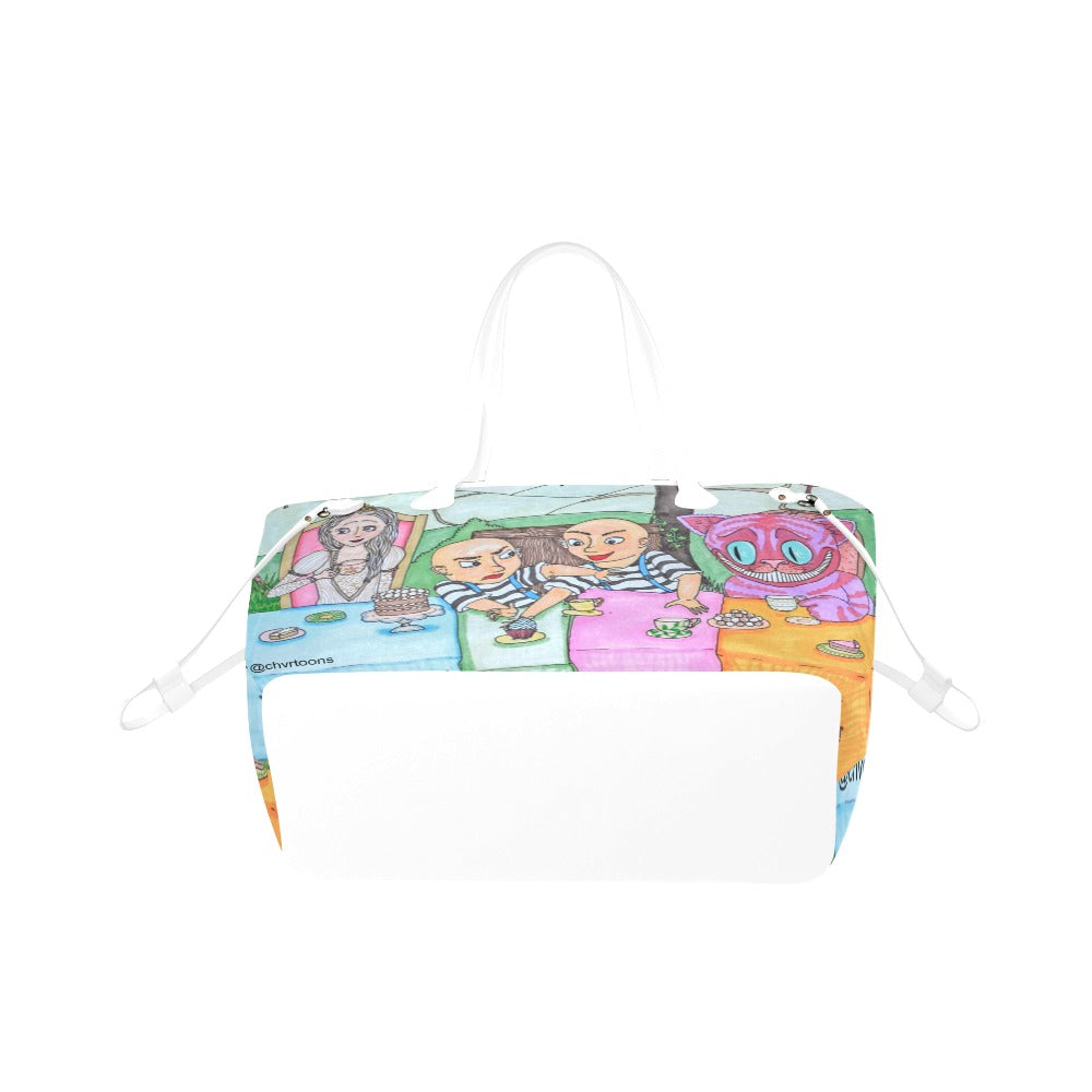 ALICE - WHITE QUEEN & T&T & CHESHIRE CAT CLOVER BAG
