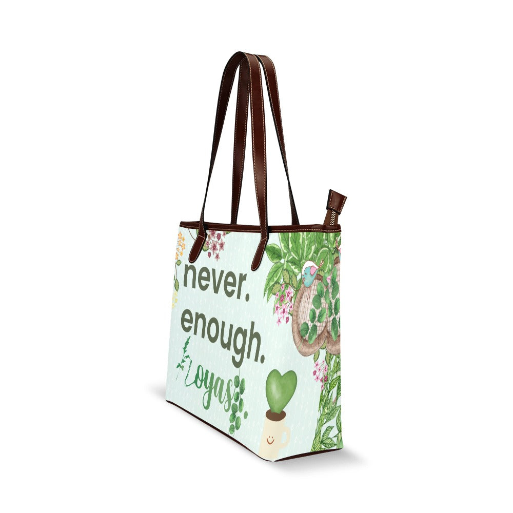 HOYAHOLIC NEVER ENOUGH HOYAS BOOK TOTE