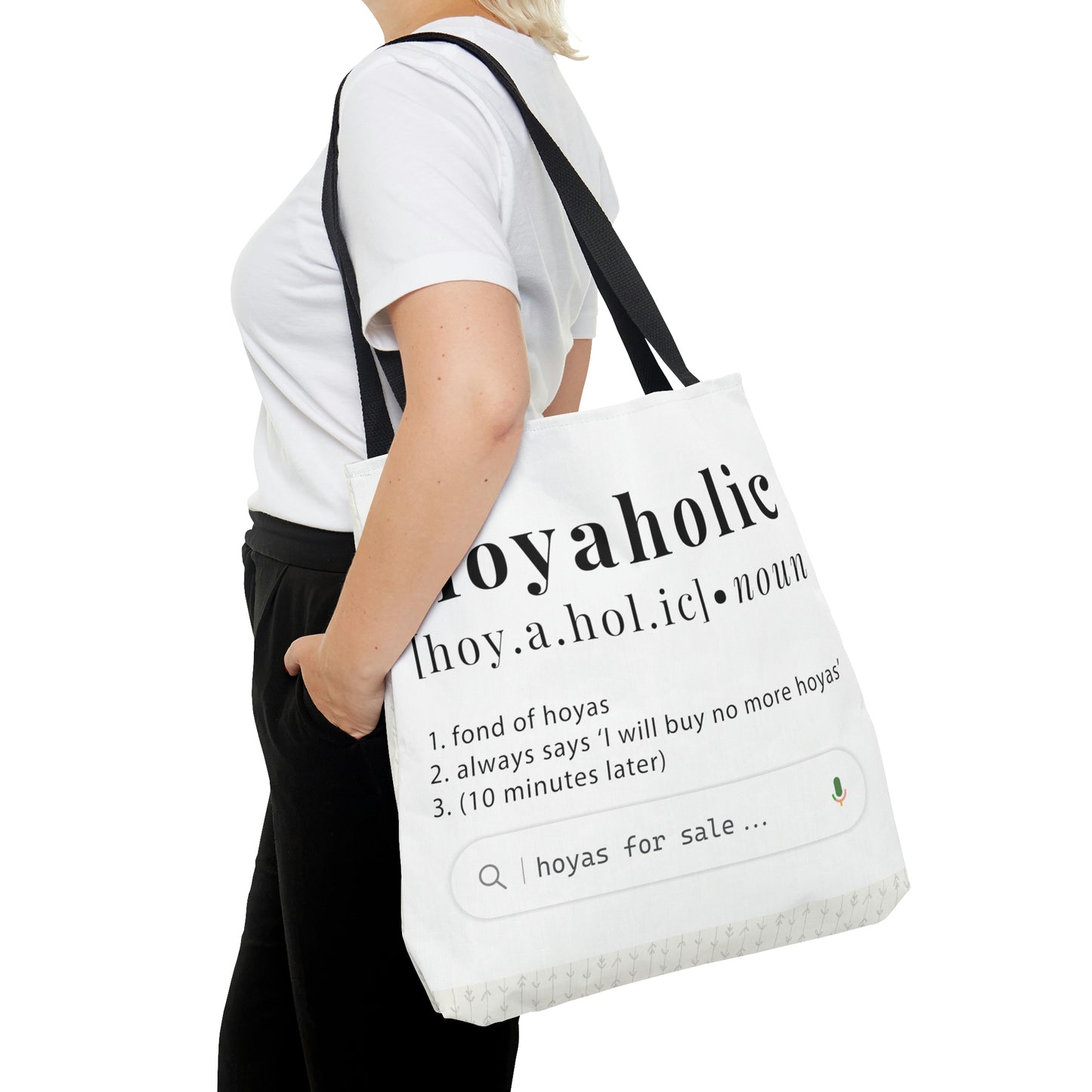 HOYAHOLIC DICTIONARY DEFINITION TOTE BAG