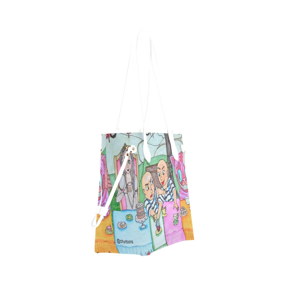 ALICE - WHITE QUEEN & T&T & CHESHIRE CAT CLOVER BAG