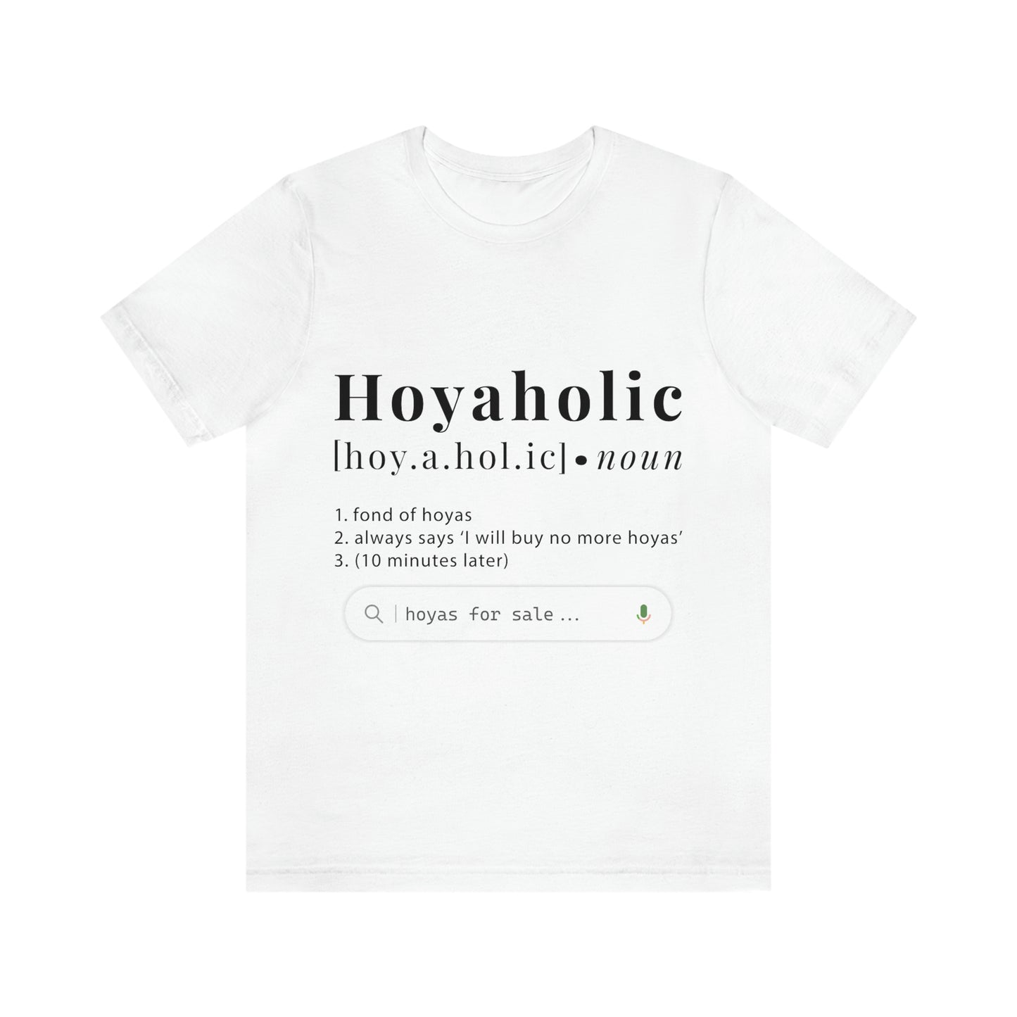 HOYAHOLIC DICTIONARY DEFINITION SHORT SLEEVE TEE