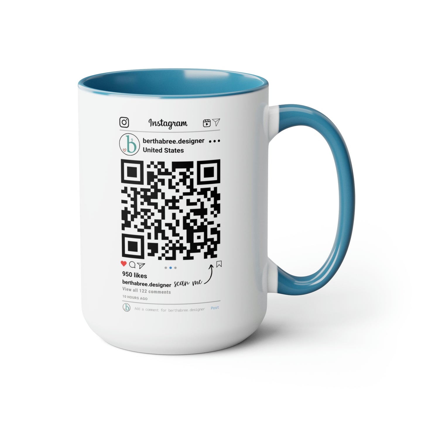 INSTAGRAM PERSONALIZED MUG 15oz