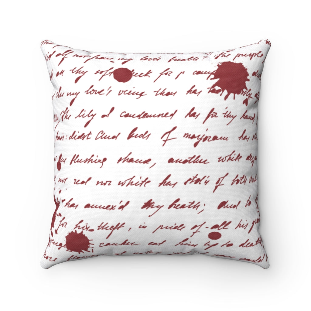 YARGI WHITE HANDWRITING CUSHION
