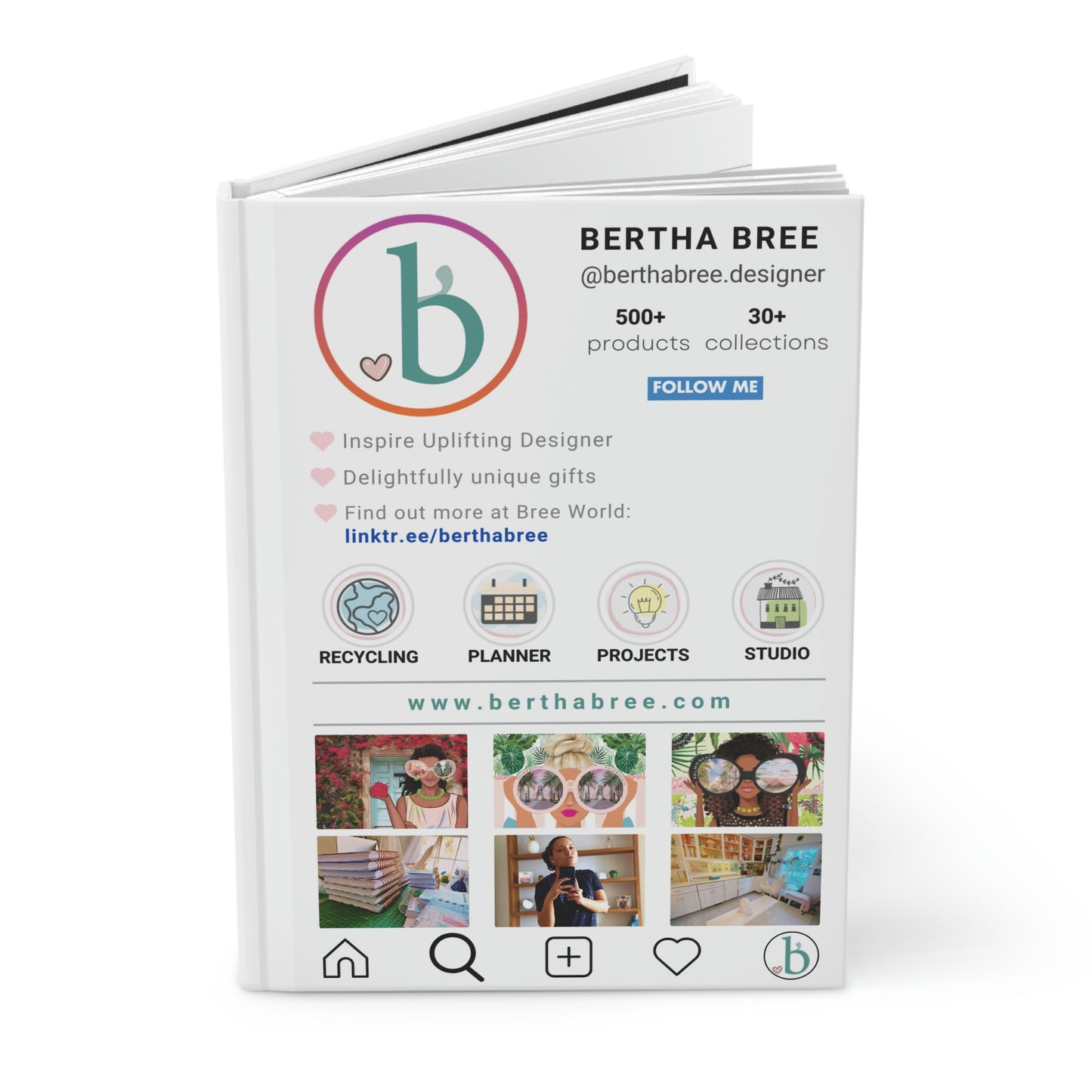 Instagram Personalized Hardcover Journal