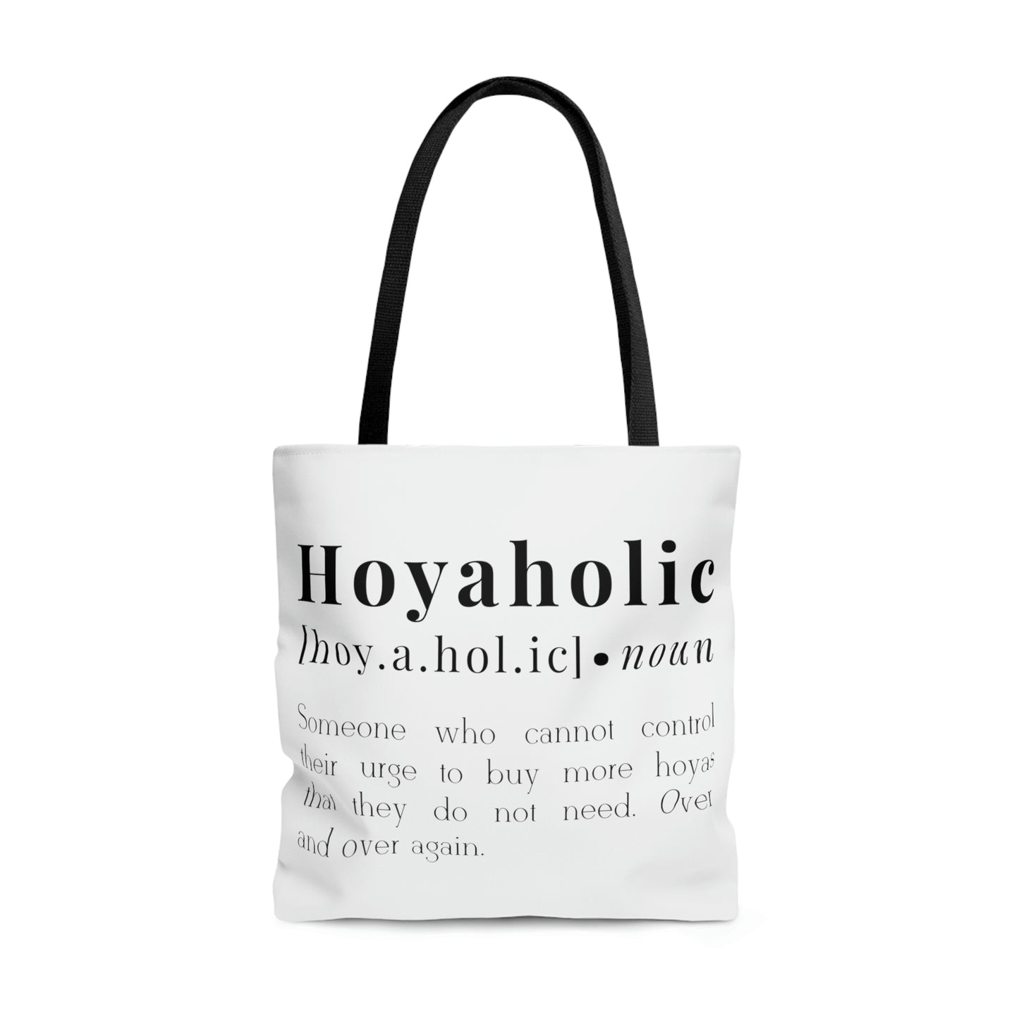 HOYAHOLIC DICTIONARY DEFINITION TOTE BAG