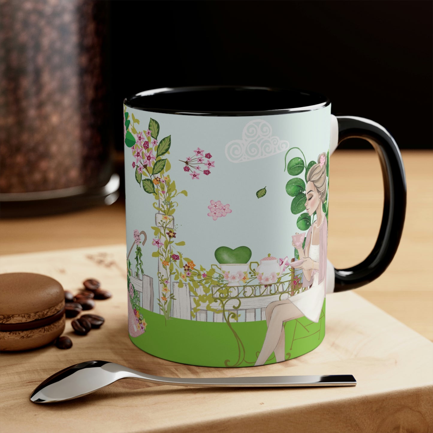 HOYAHOLIC HIGH TEA GARDEN TWO-TONE MUG 11oz