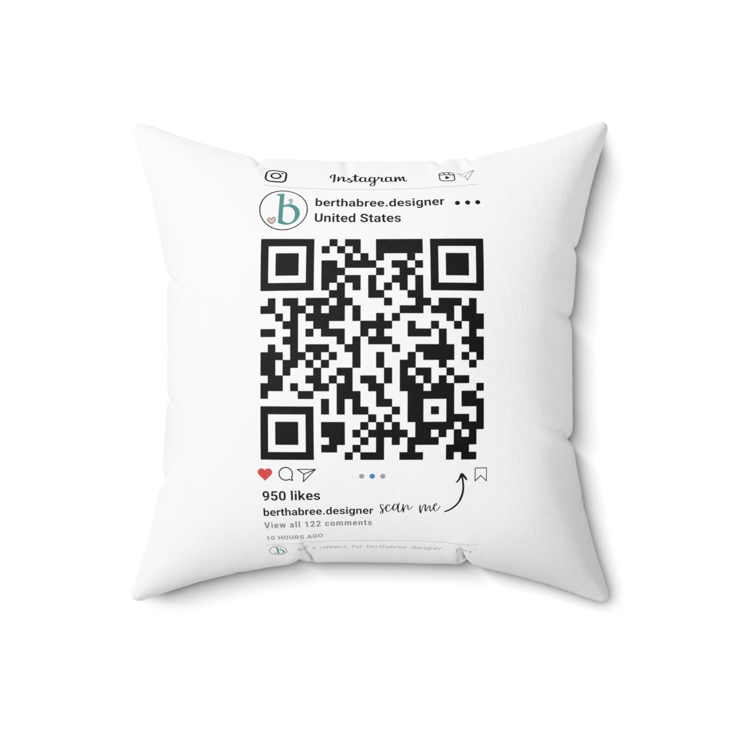 INSTAGRAM PERSONALIZED CUSHION 18x18in